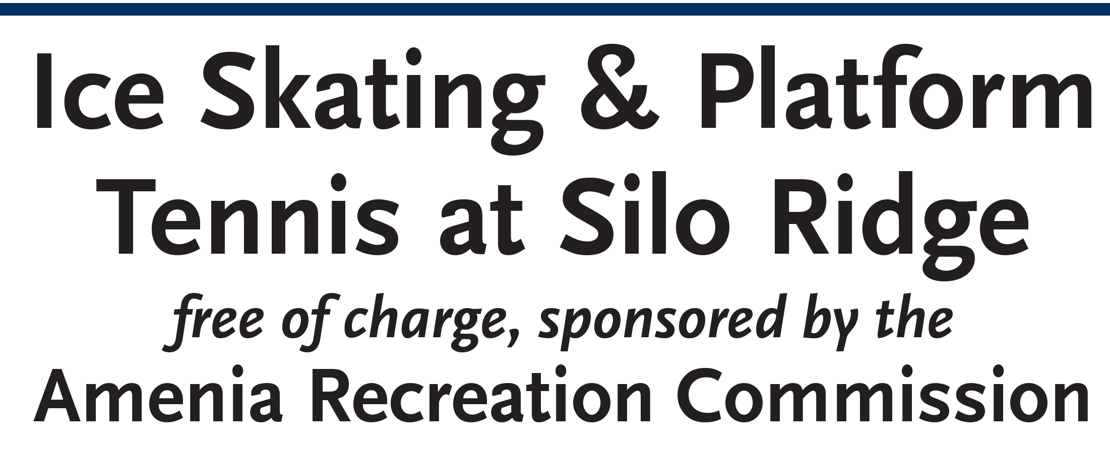 Ice Skating & Platform Tennis February 23, 3:30 - 6:00PM